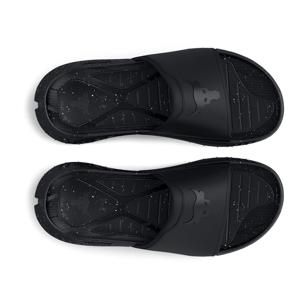 UA Project Rock 3 Slides :Black | Pitch Grey - Image 3