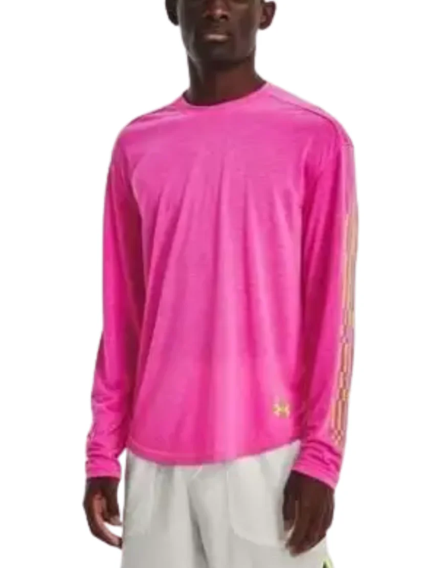 Men's Run Anywhere Breeze Long Sleeve :Pink