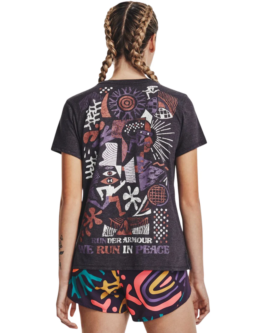 Women's Run In Peace Short Sleeve Tee :Black - Image 2