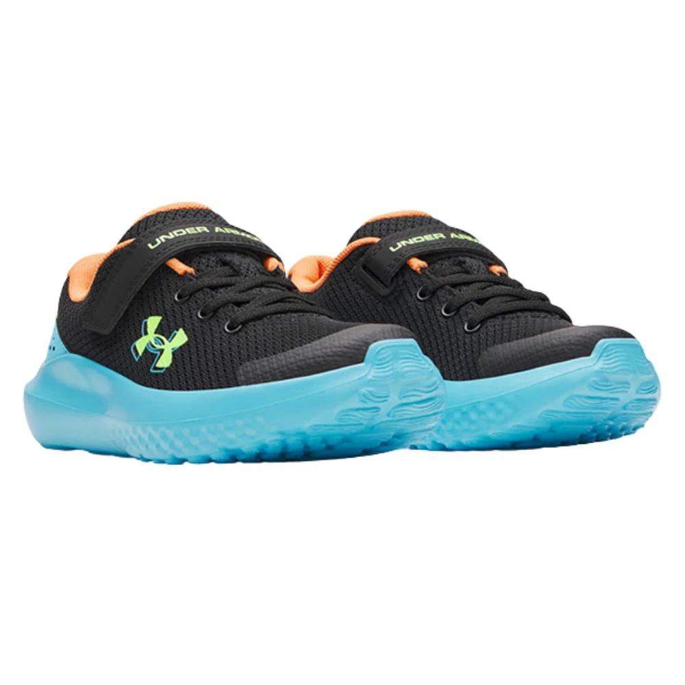 Boys Pre-School Surge 4 AC :Black | Blue Blur - Image 2
