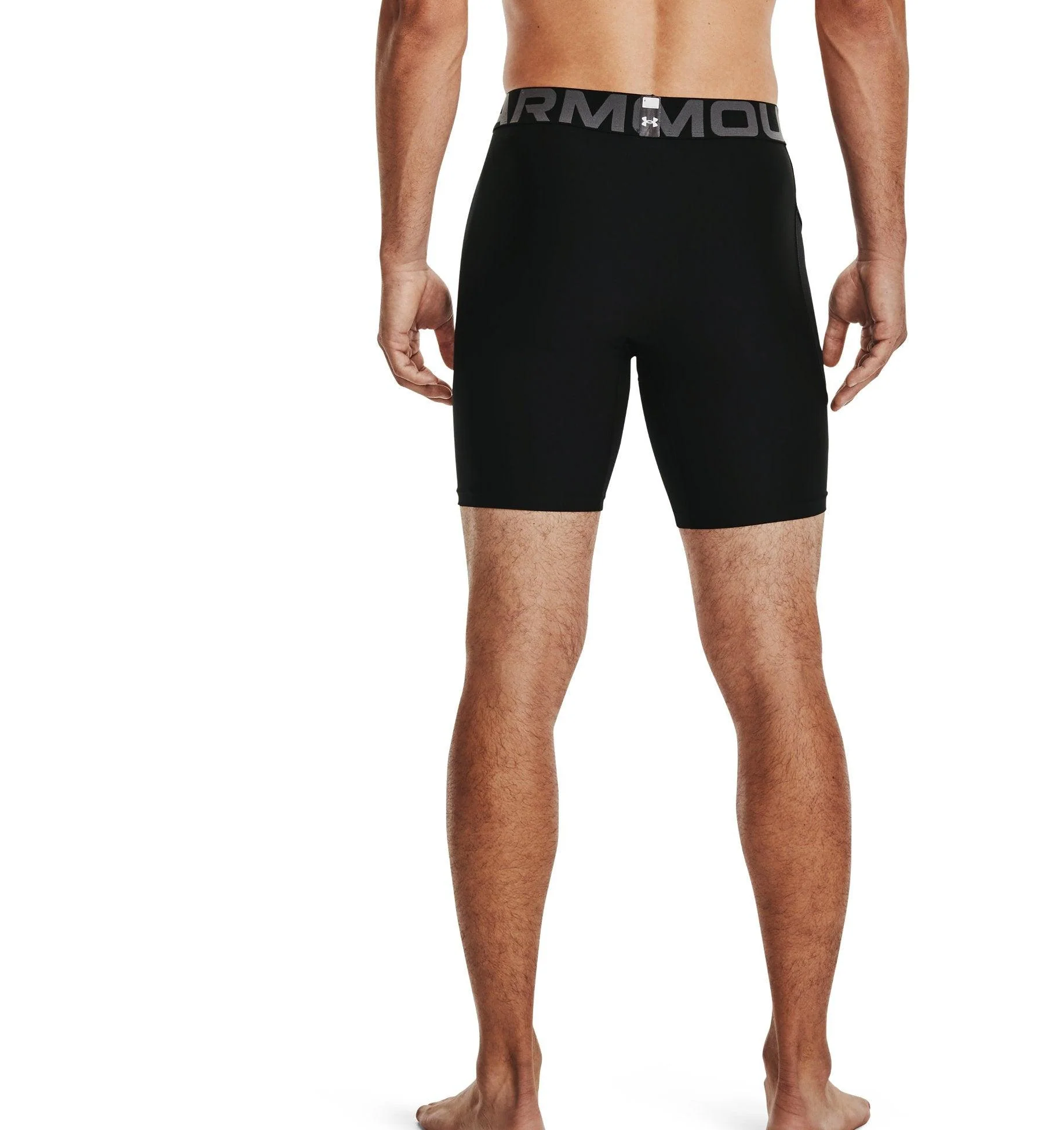 Men's HeatGear Armour Compression Shorts :Black - Image 2