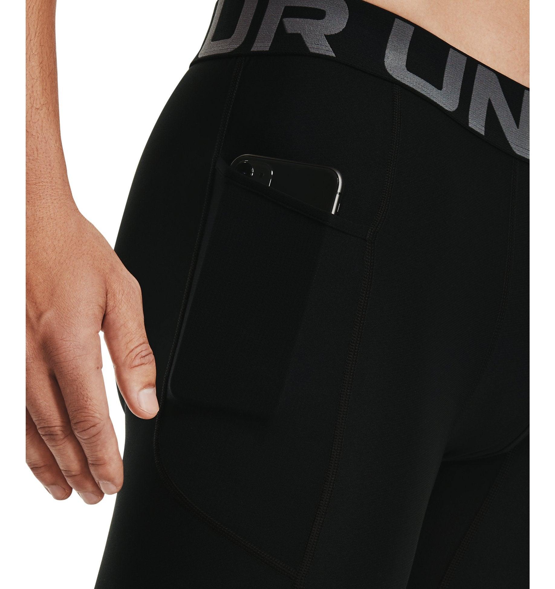 Men's HeatGear Armour Compression Shorts :Black - Image 3