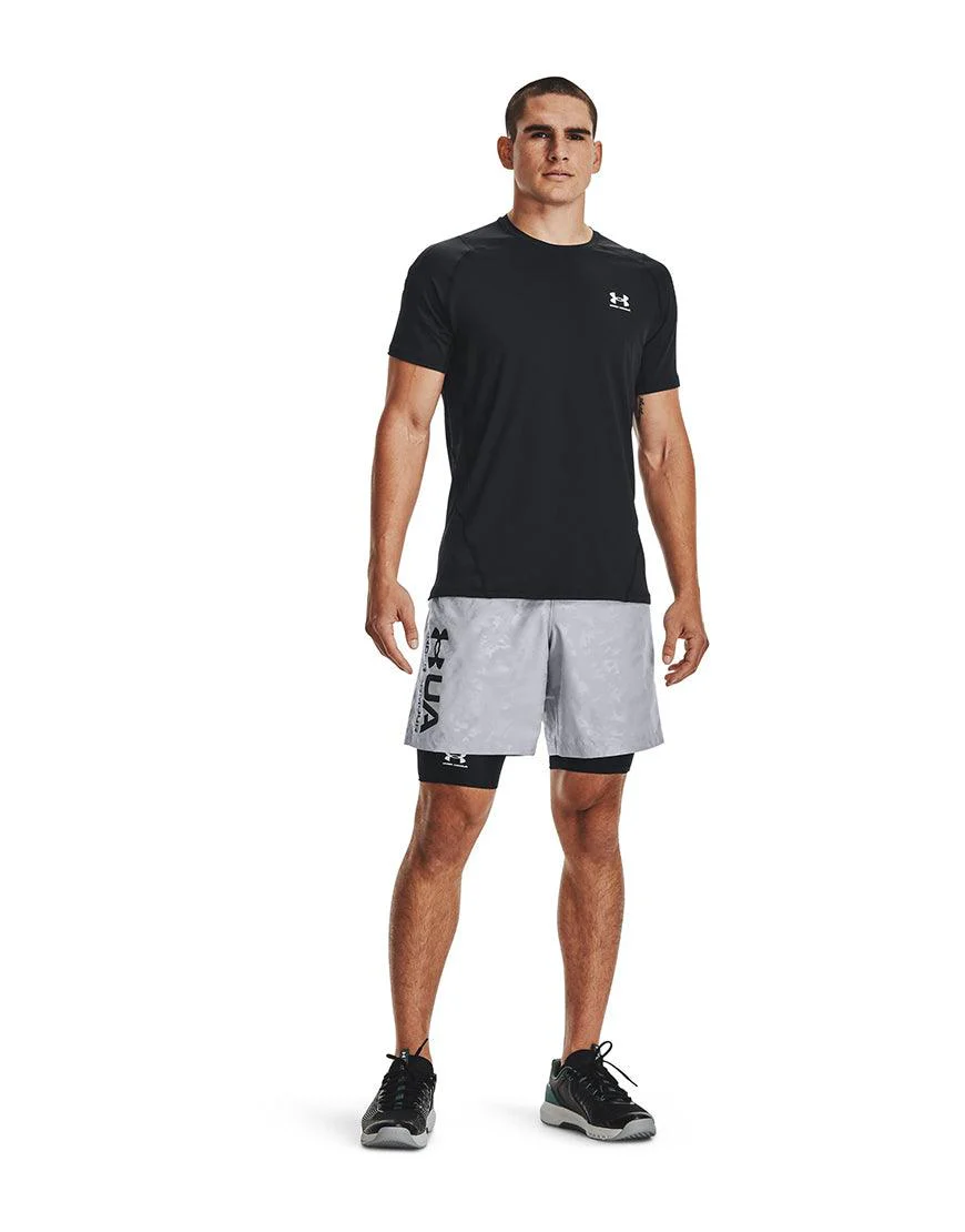 Men's HeatGear Pocket Long Shorts :Black - Image 2