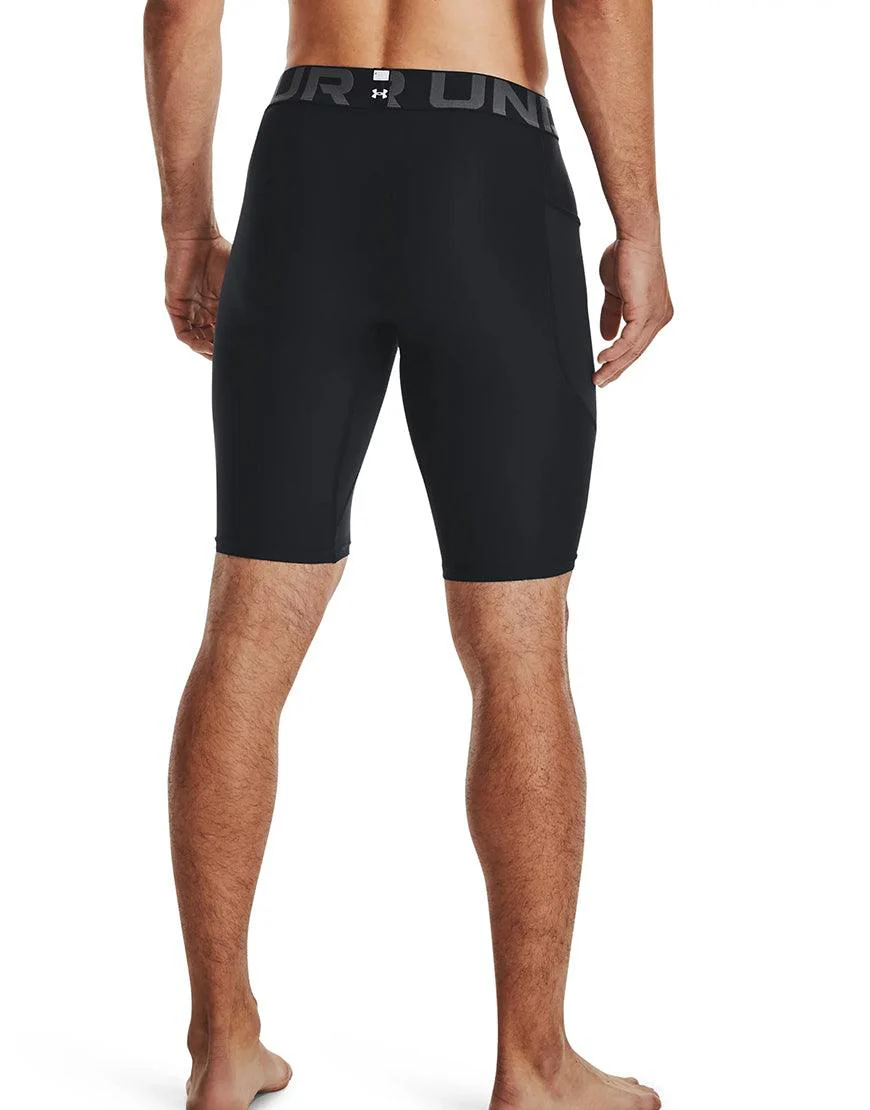 Men's HeatGear Pocket Long Shorts :Black - Image 4