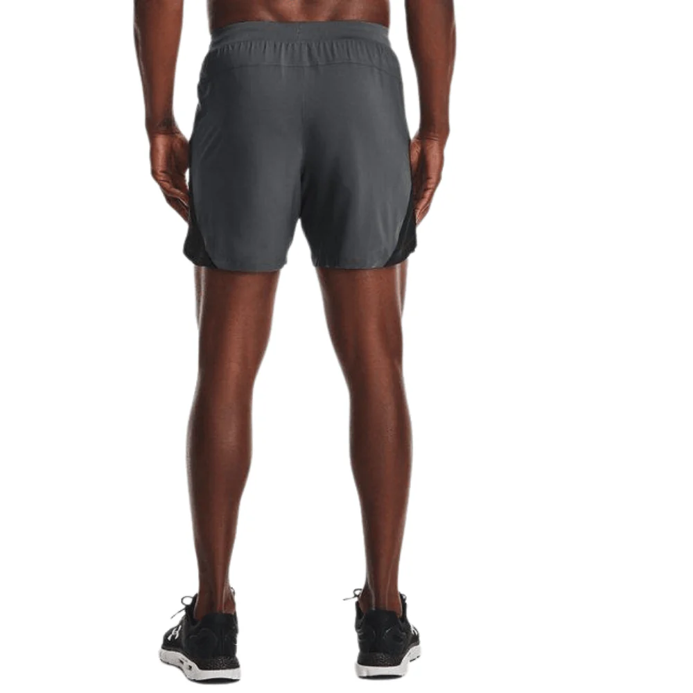 Men's Launch Run 5in Shorts :Pitch Gray | Black - Image 2