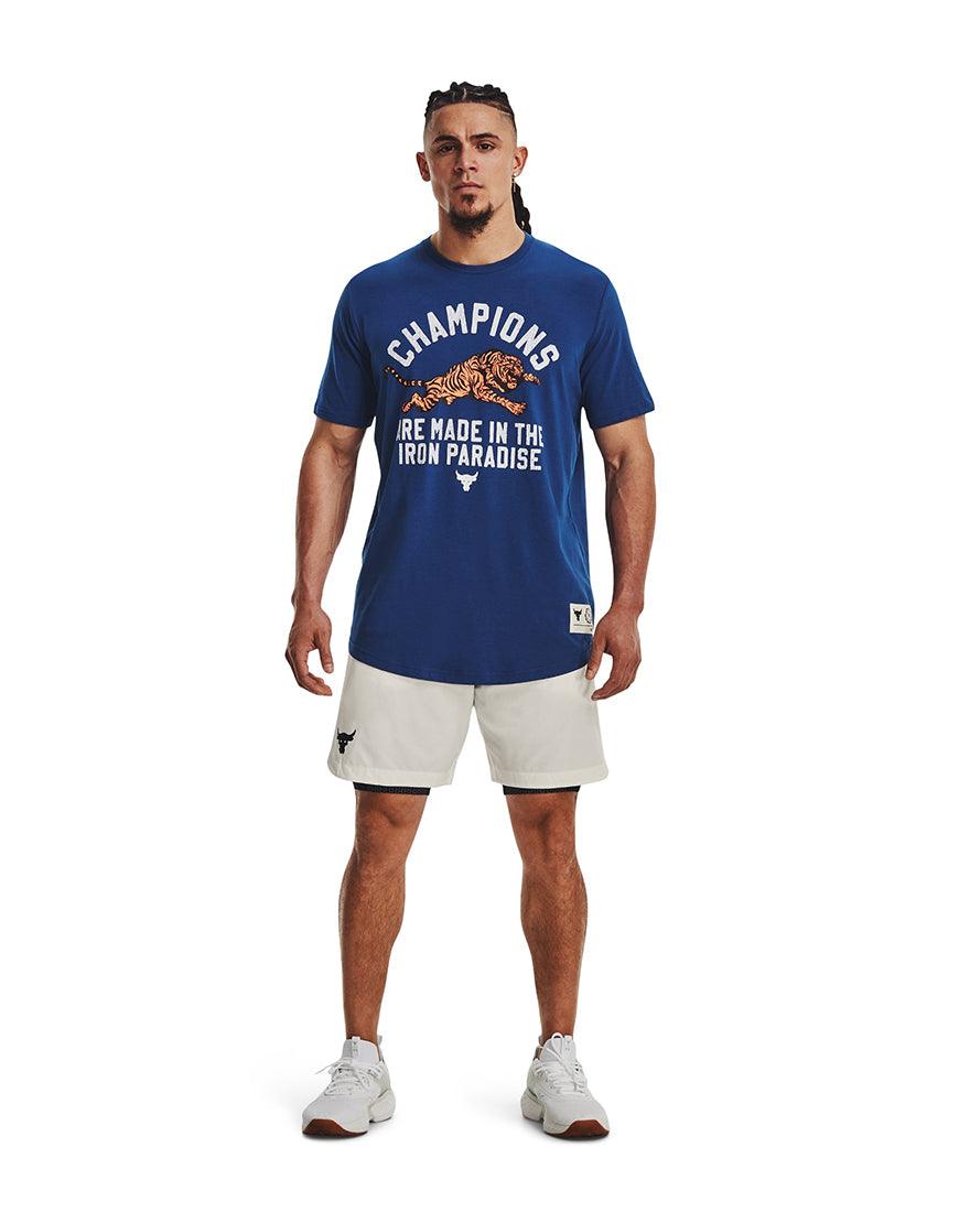Men's Project Rock Champ Tee :Blue Mirage - Image 2