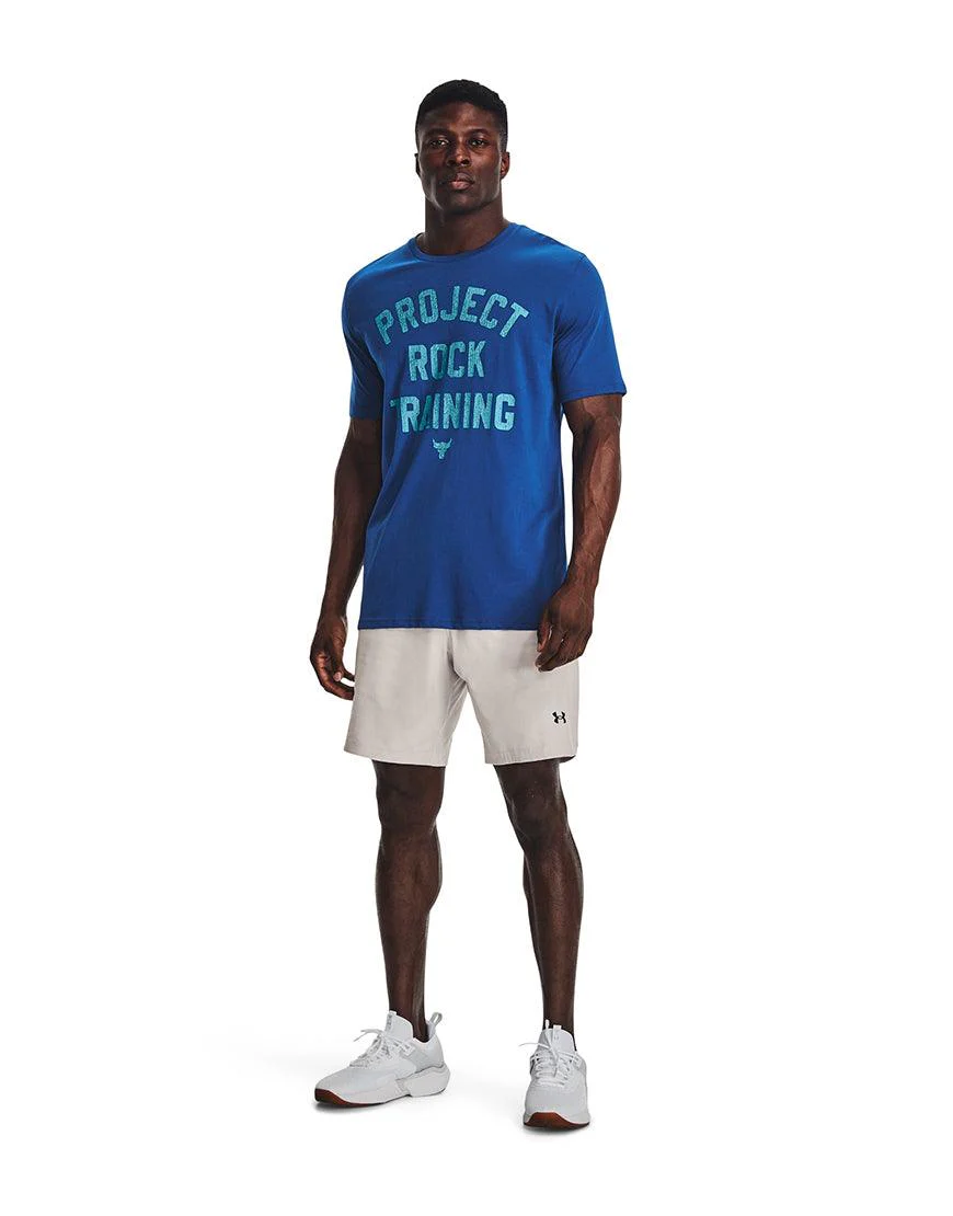 Men's Project Rock Training Tee :Blue Mirage - Image 2