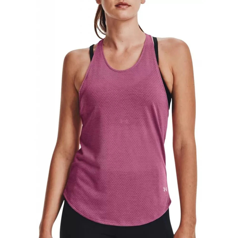 Women's Streaker Run Tank :Pink