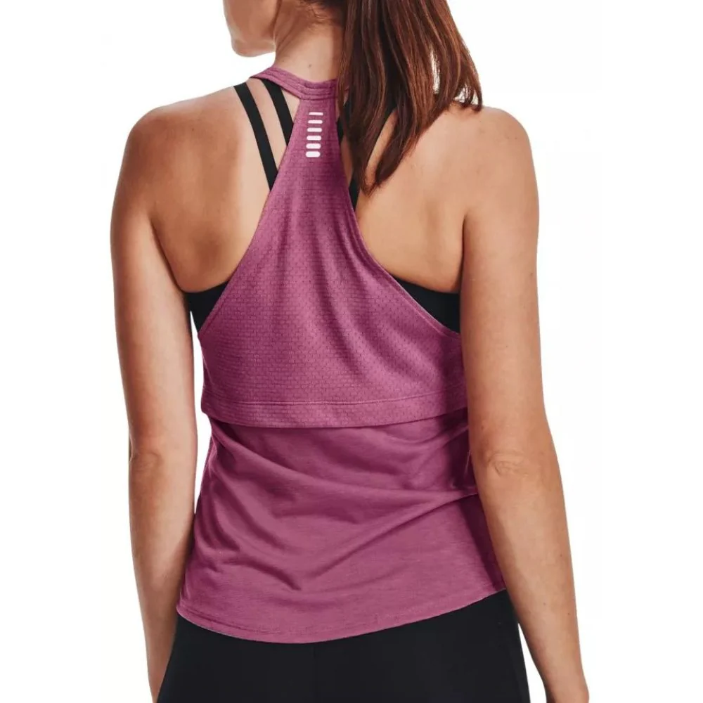 Women's Streaker Run Tank :Pink - Image 2