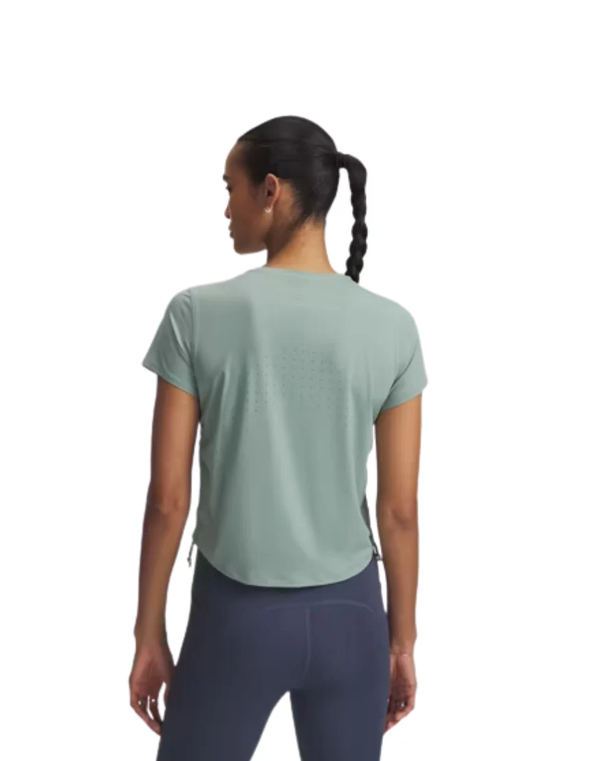 Women's Launch Elite Novelty Short Sleeve Tee :Silica Green | Reflective - Image 2